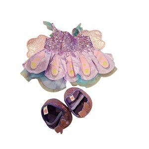 Build A Bear Butterfly Dress Pink Purple Sequin Satin
